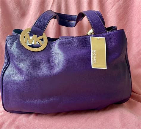 michael kors fulton handbag purple|michael kors fulton crossbody.